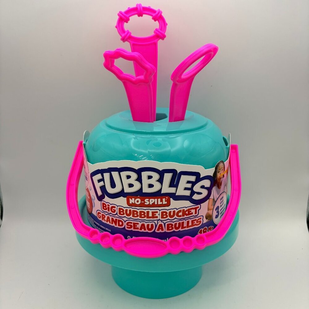 Fubbles No-Spill Big Bubble Bucket Kids Bubble Toy Set 18M+ Outdoor Play